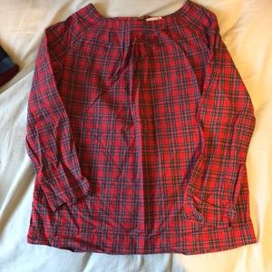 Crewcuts Red Plaid Tartan Blouse